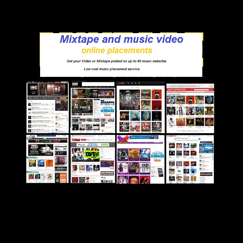 Mixtape and Video Online Placements (15 Sites)